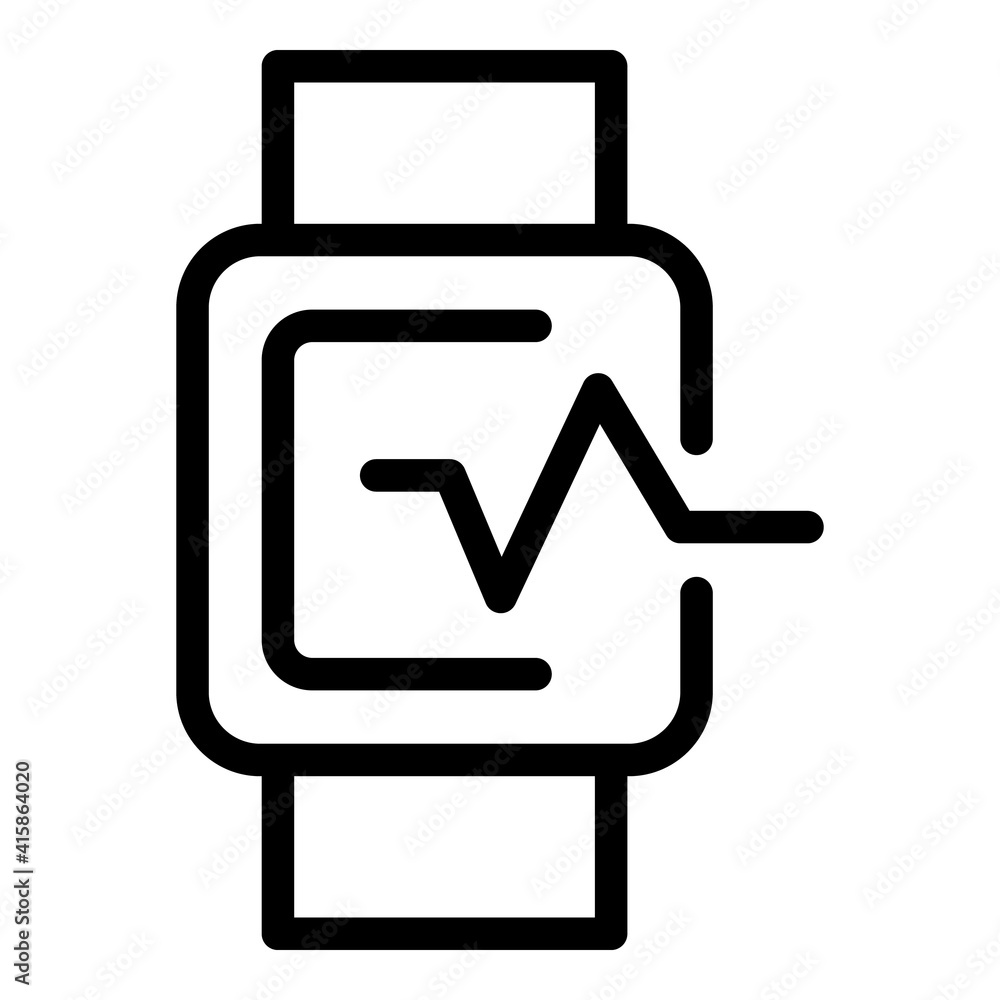 Poster smartwatch icon. outline smartwatch vector icon for web design isolated on white background