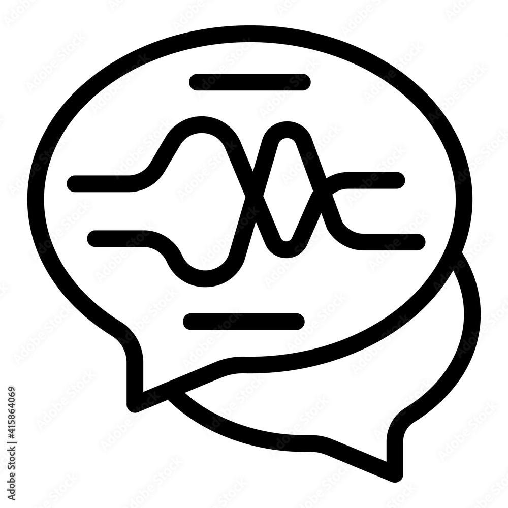 Poster voice recognition icon. outline voice recognition vector icon for web design isolated on white backg