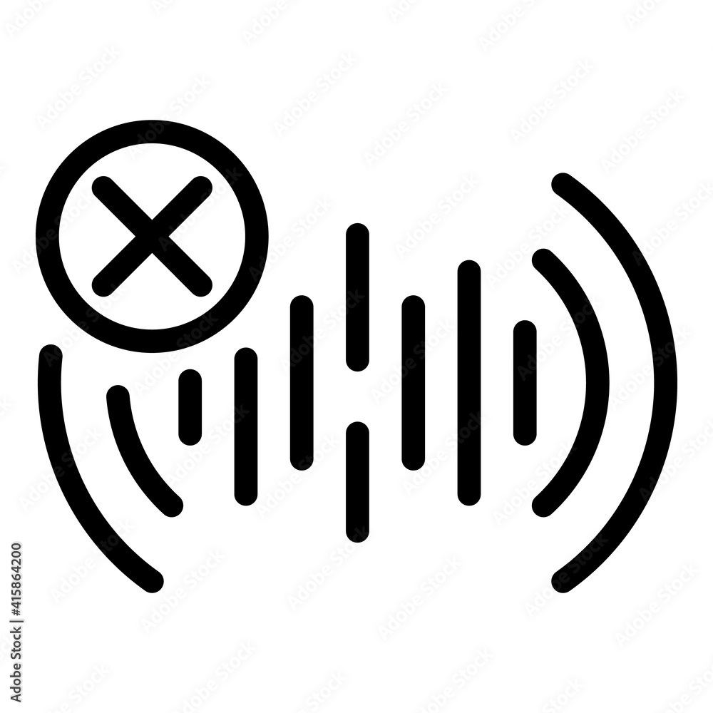 Poster sound recognition icon. outline sound recognition vector icon for web design isolated on white backg