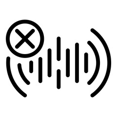 Sound recognition icon. Outline sound recognition vector icon for web design isolated on white background