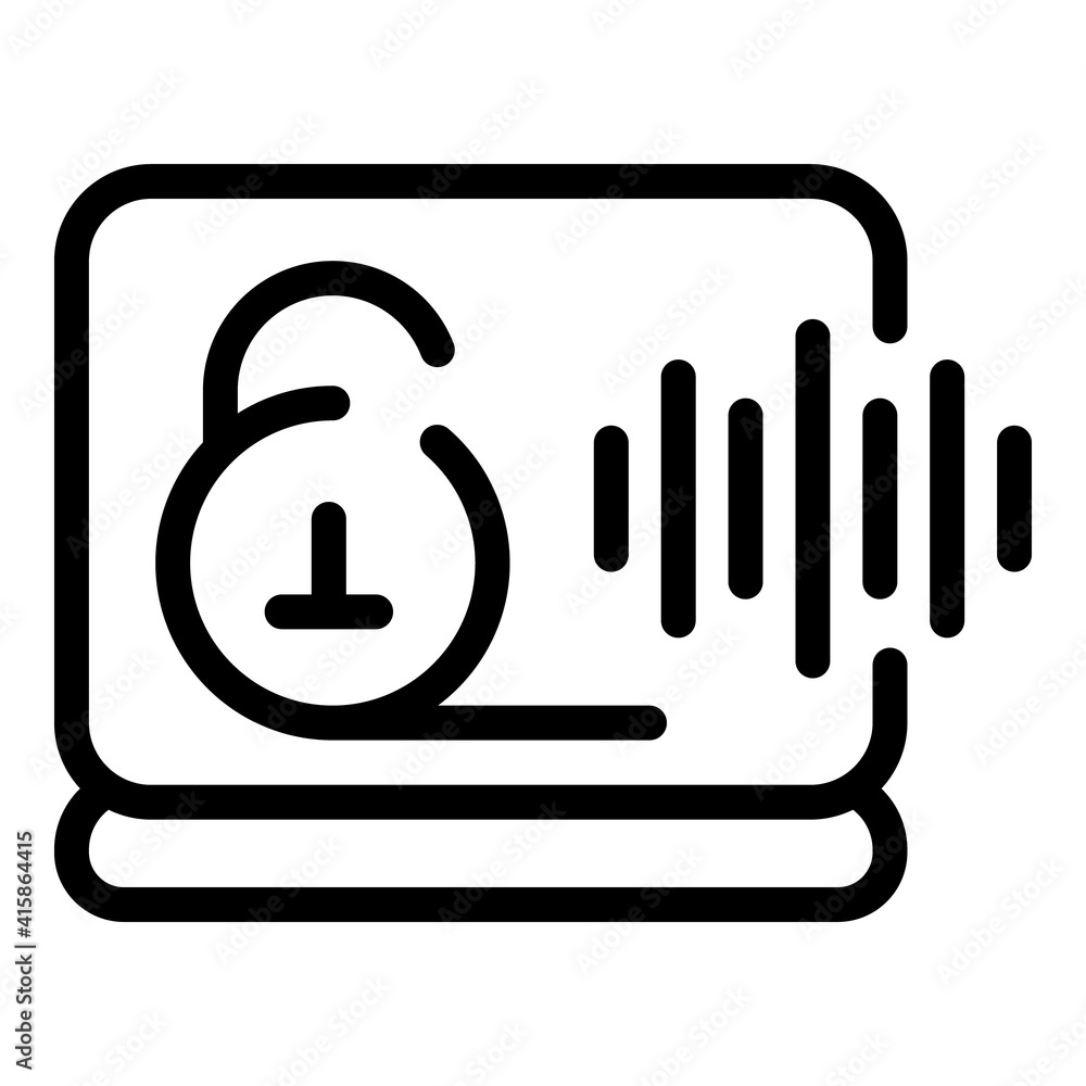 Poster voice recorder icon. outline voice recorder vector icon for web design isolated on white background