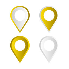 Vector multicolored map pin icon. Easy to edit and scalable to any size.