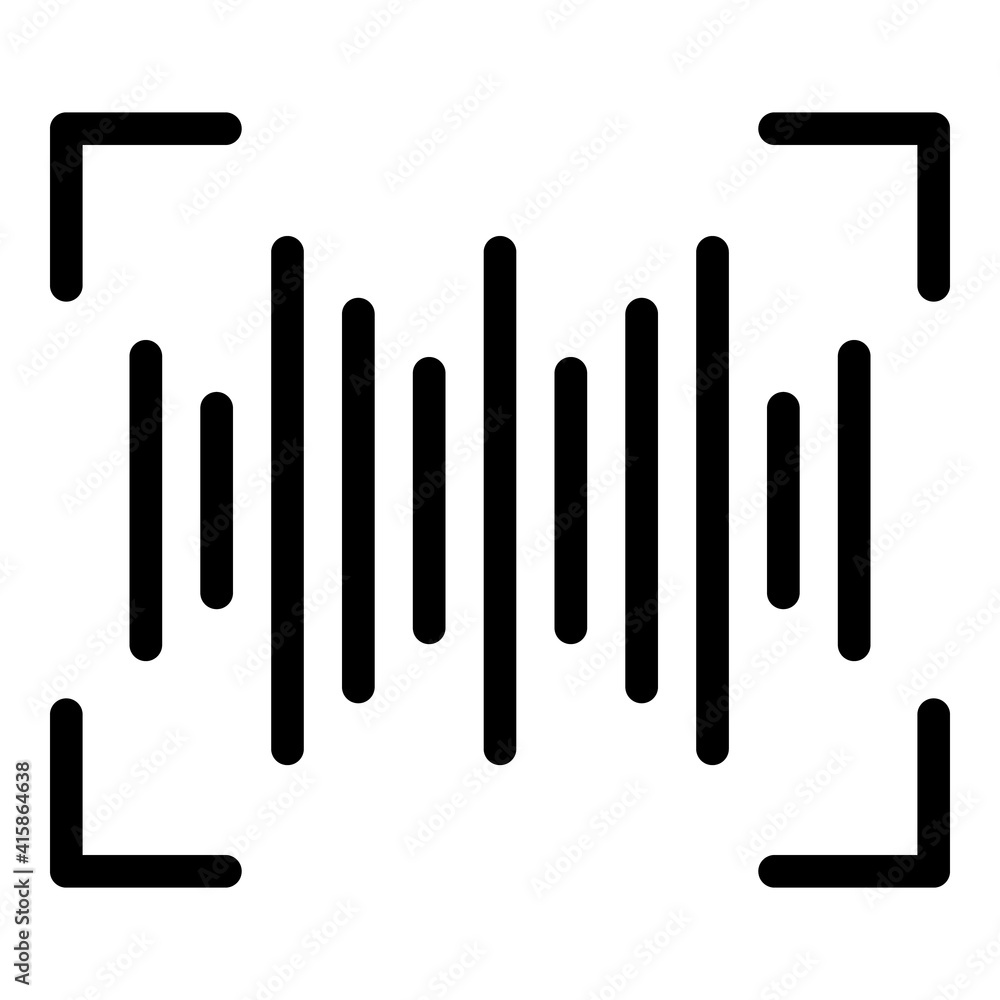Poster sound wave icon. outline sound wave vector icon for web design isolated on white background