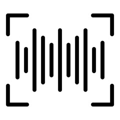 Sound wave icon. Outline sound wave vector icon for web design isolated on white background