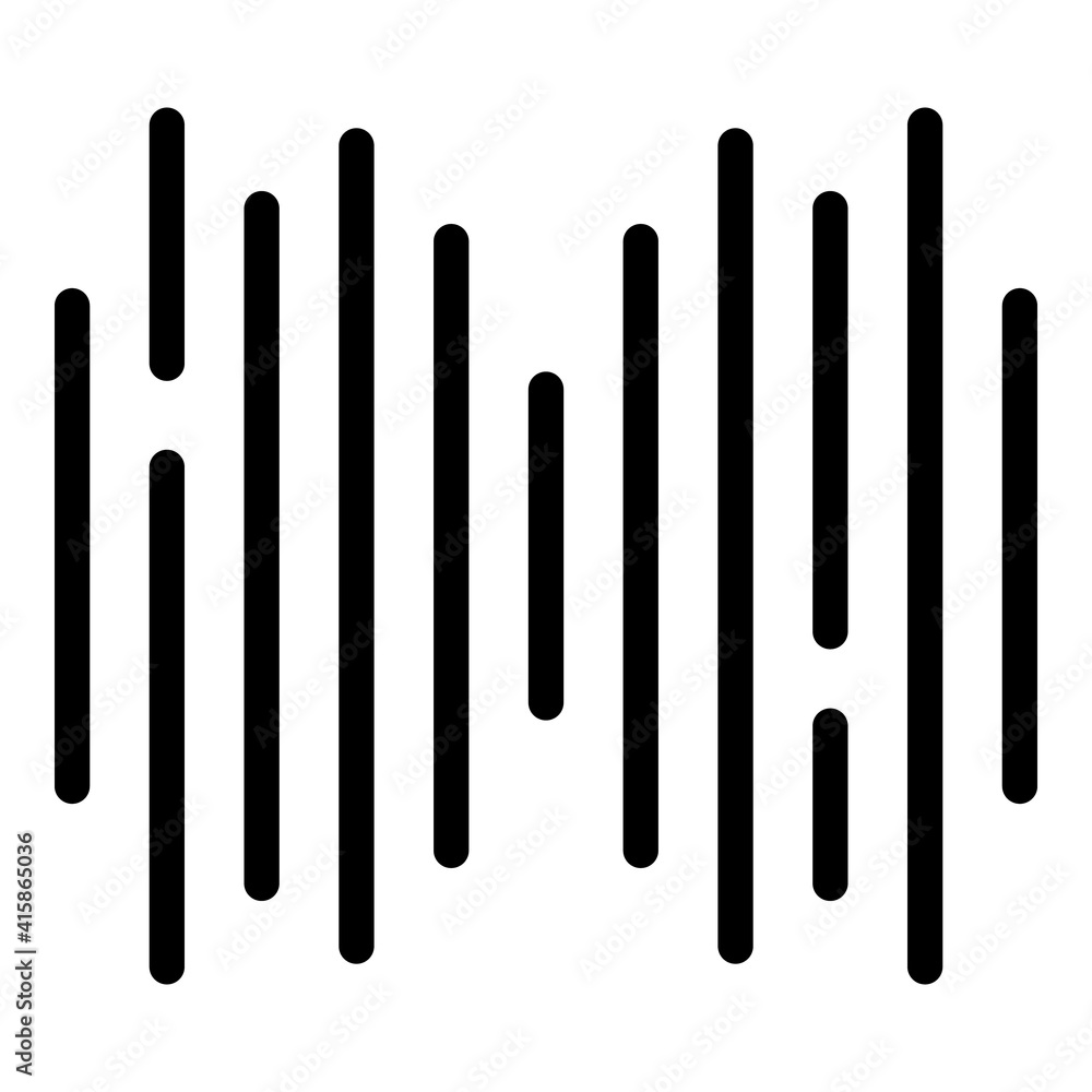 Aufkleber voice wave icon. outline voice wave vector icon for web design isolated on white background