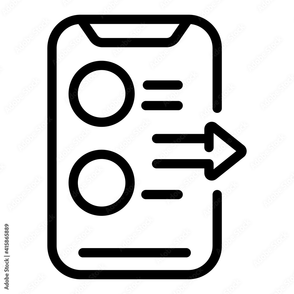 Poster phone reply icon. outline phone reply vector icon for web design isolated on white background