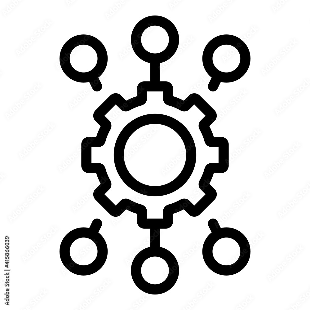 Poster settings icon. outline settings vector icon for web design isolated on white background
