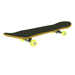 classic skateboard board on white background isolated vector © ishpoka