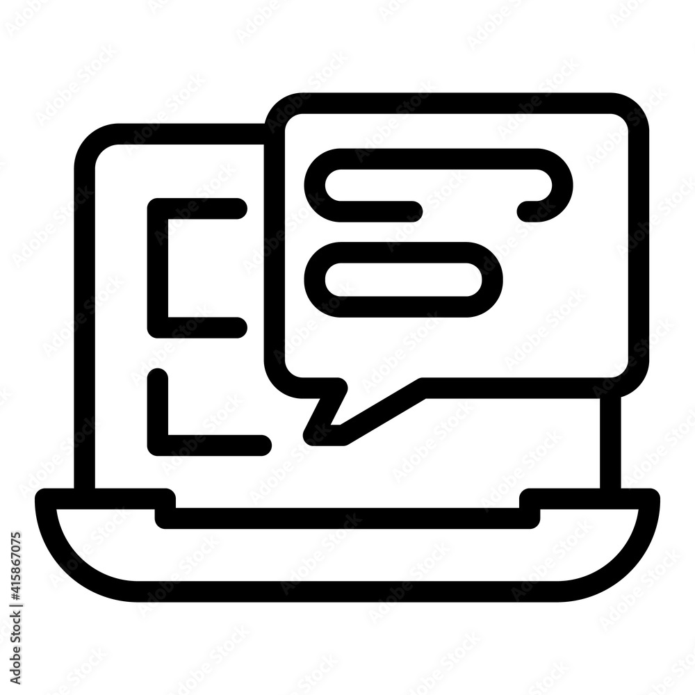 Poster social media subscribe icon. outline social media subscribe vector icon for web design isolated on w
