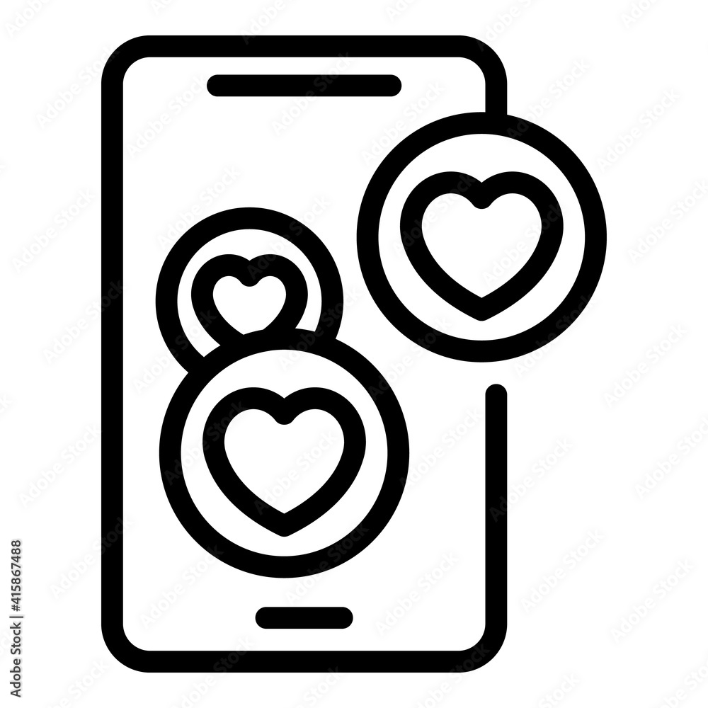 Poster subscribe likes icon. outline subscribe likes vector icon for web design isolated on white backgroun