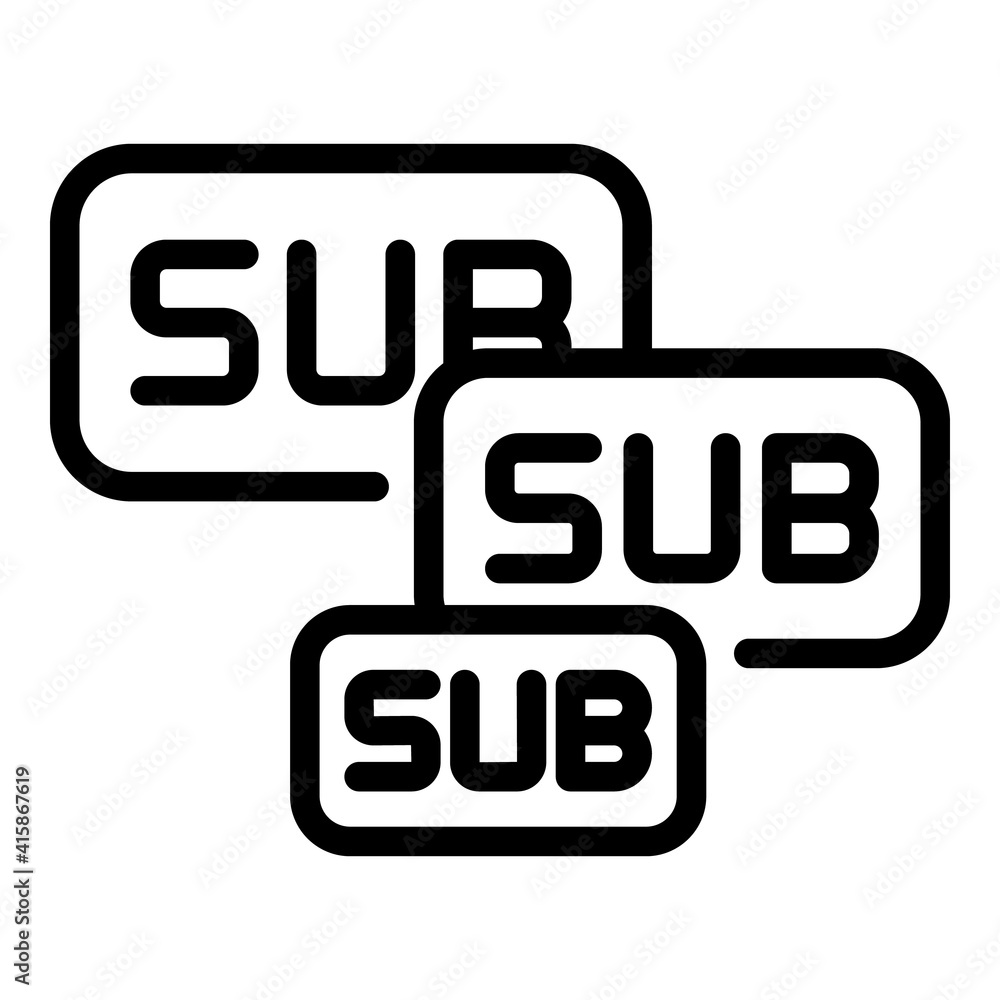Poster subscribe button icon. outline subscribe button vector icon for web design isolated on white backgro