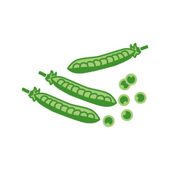 Peas icon in trendy flat design