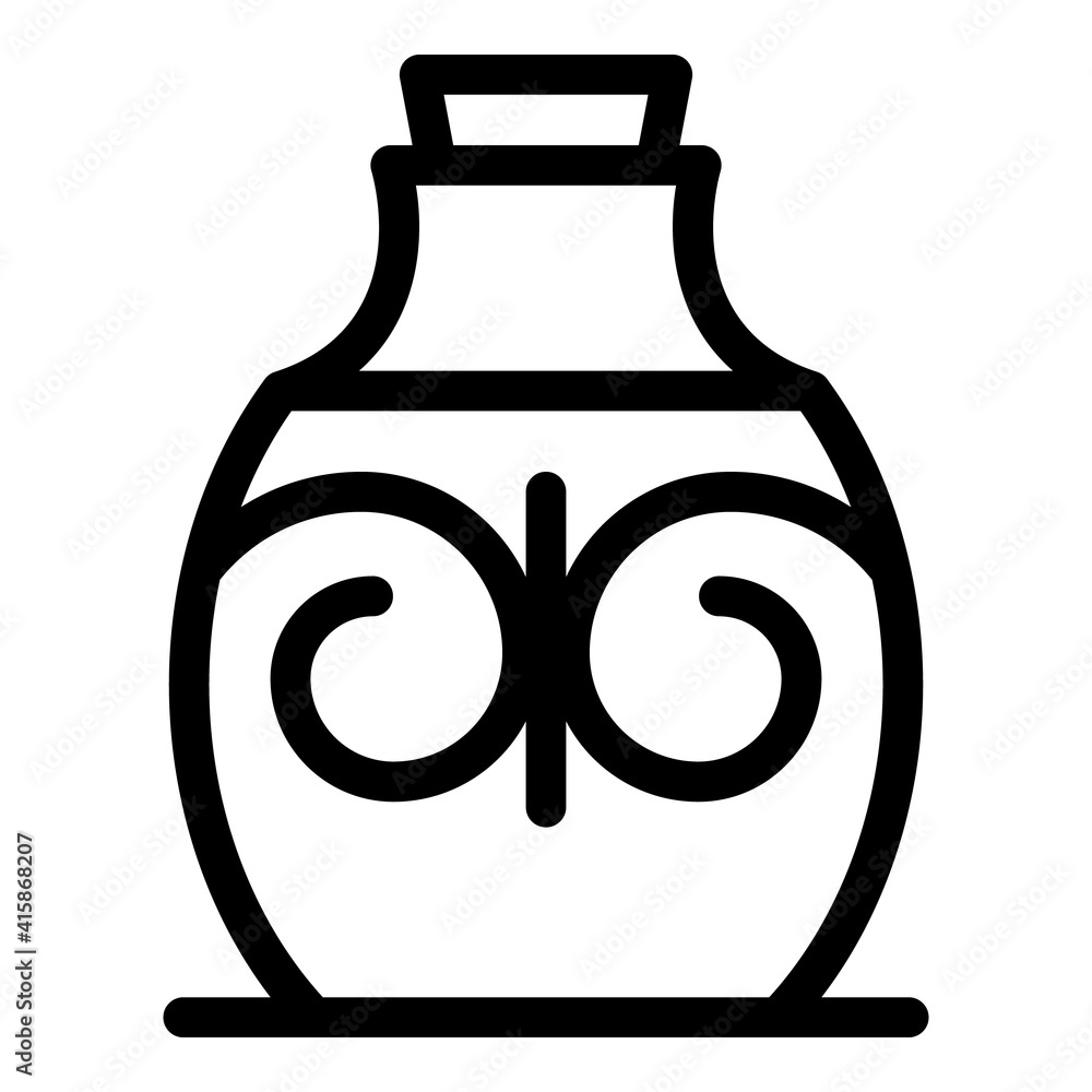Poster old amphora icon. outline old amphora vector icon for web design isolated on white background