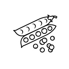 Peas icon in trendy flat design