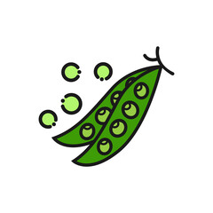 Peas icon in trendy flat design