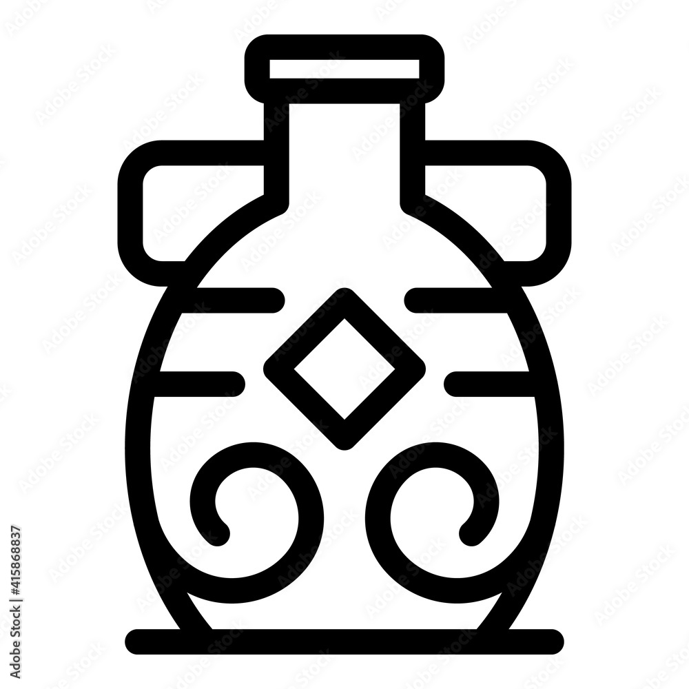 Poster pitcher amphora icon. outline pitcher amphora vector icon for web design isolated on white backgroun
