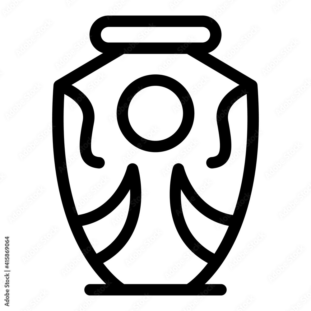Poster history amphora icon. outline history amphora vector icon for web design isolated on white backgroun
