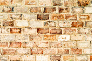 Texture of a brick wall with cracks and scratches which can be used as a background