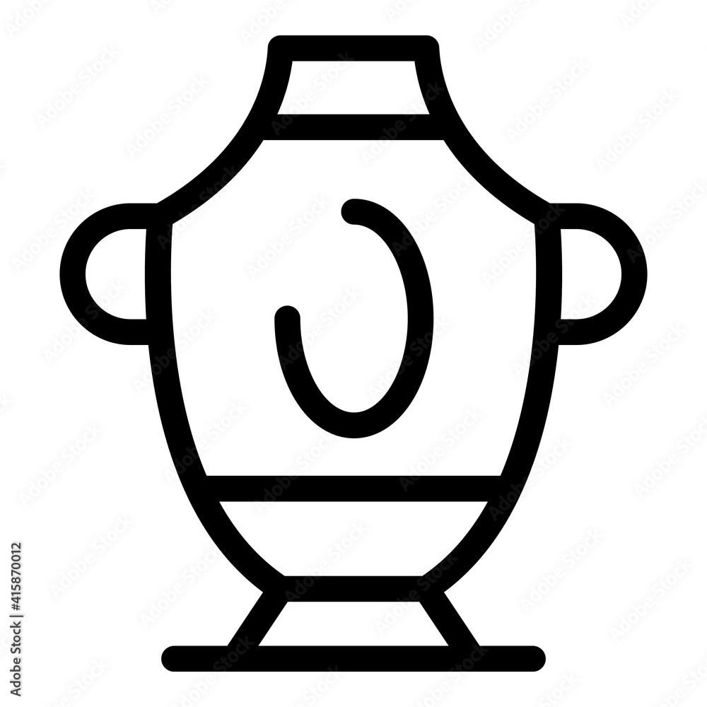Poster handle amphora icon. outline handle amphora vector icon for web design isolated on white background