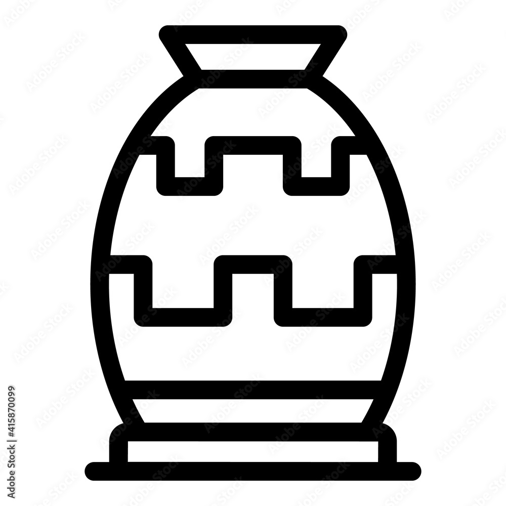 Poster ancient pottery icon. outline ancient pottery vector icon for web design isolated on white backgroun
