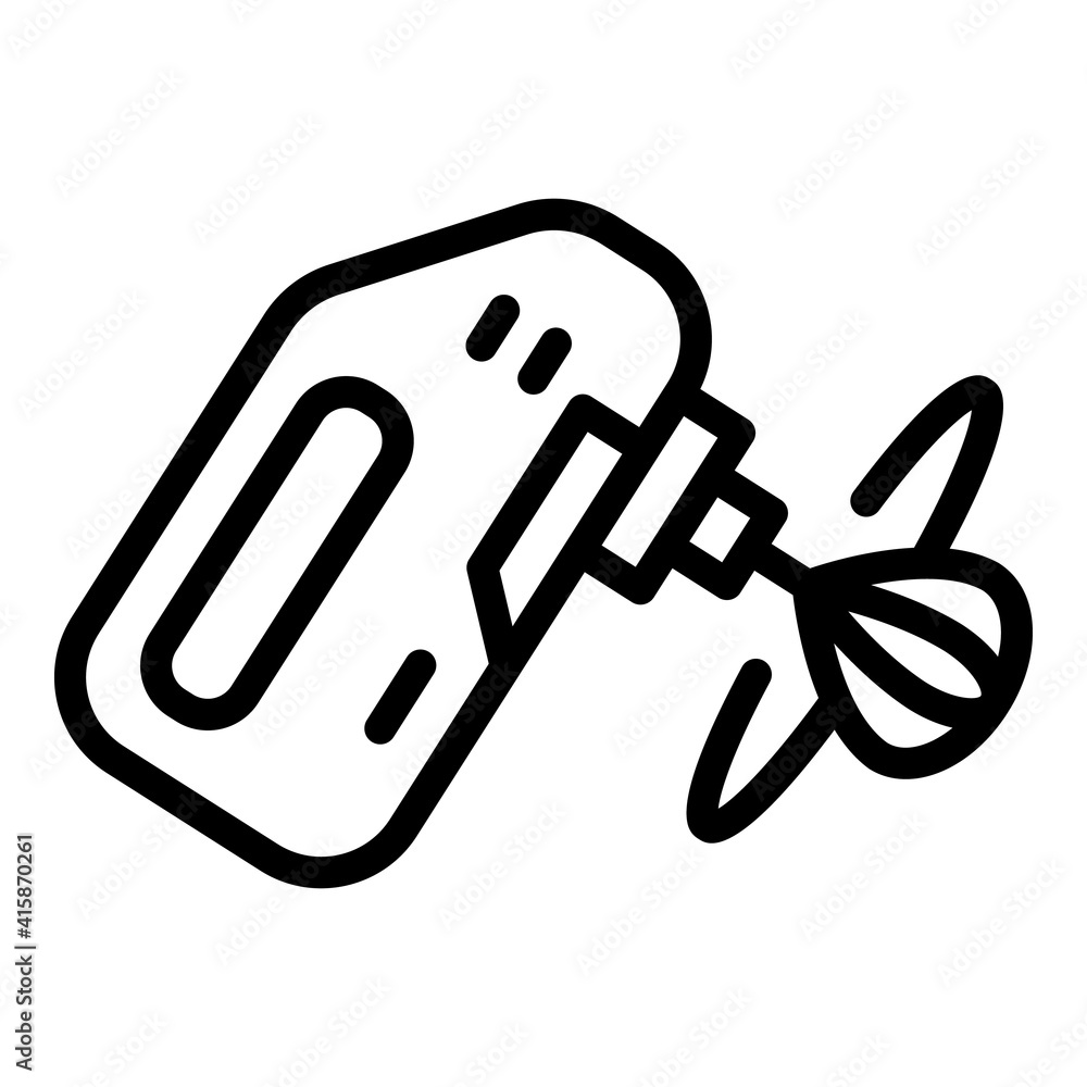 Poster mixer device icon. outline mixer device vector icon for web design isolated on white background