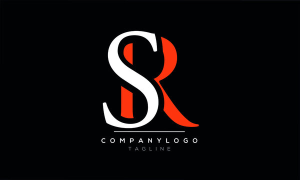 Abstract Letter Initial SR RS S R Vector Logo Design Template