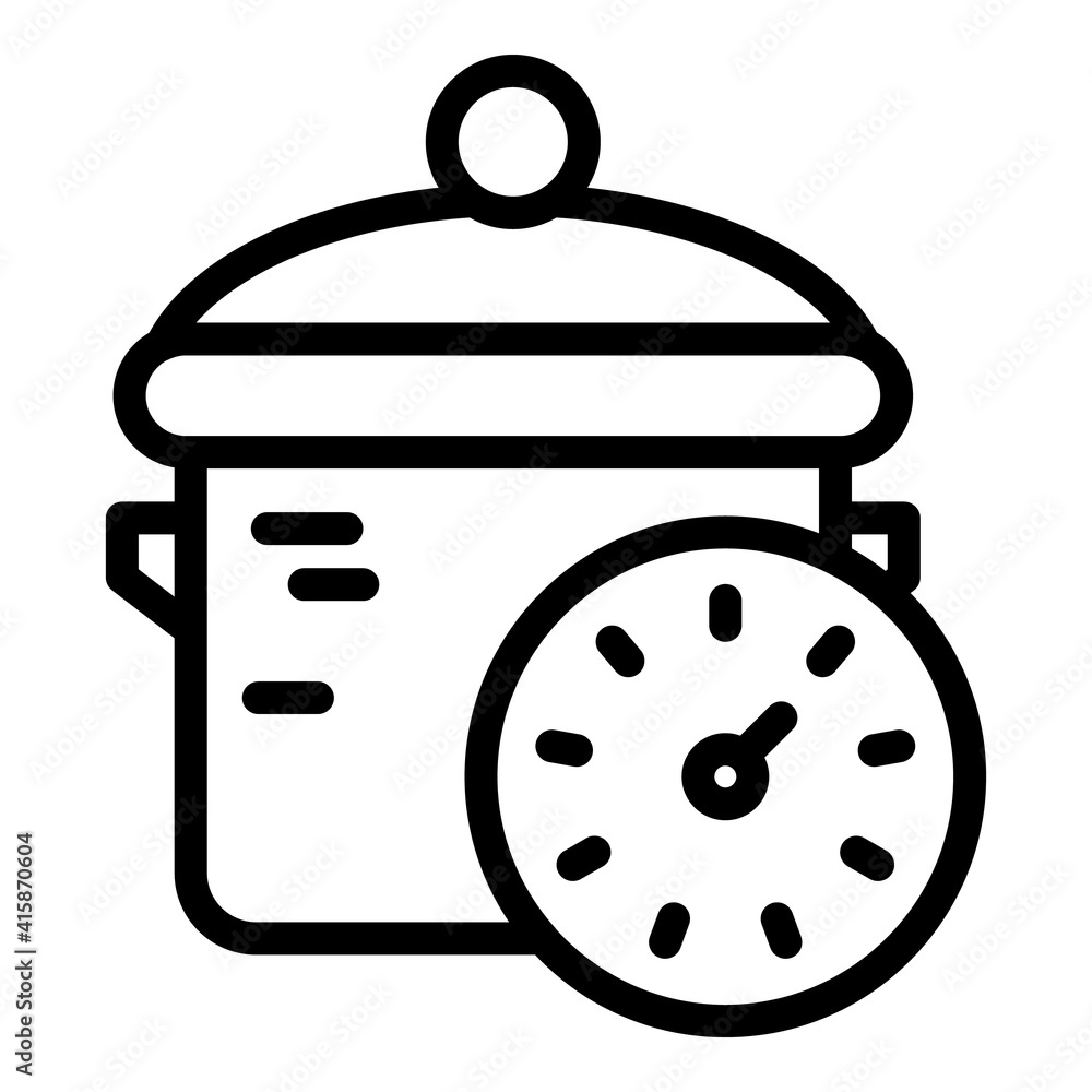 Poster multicooker icon. outline multicooker vector icon for web design isolated on white background