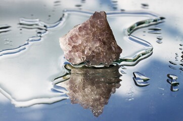 crystal gemstone mineral quartz amethyst reflection
