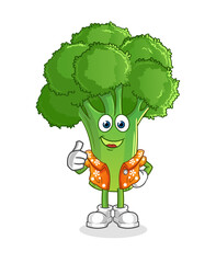 brocoli cartoon mascot vector illustrator