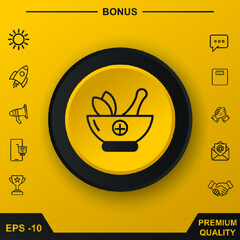  Pharmacy line sign. Single line icon 