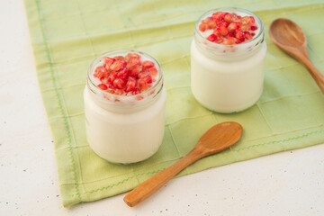 natural yogurt with pomegranate