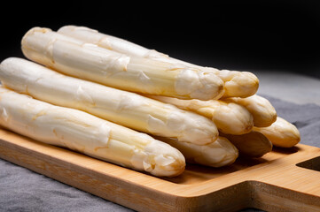 High quality big Dutch white asparagus vegetables ready to cook