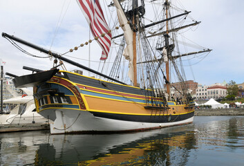 The brig Lady Washington is a full-scale reproduction of the first U.S. vessel to make landfall on the west coast of North America.