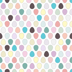 Fototapeta na wymiar Easter eggs seamless pattern - delicate design. Repeatable bright holiday background. Vector illustration
