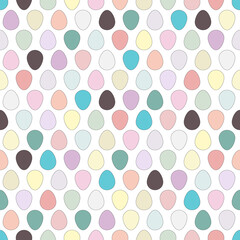 Easter eggs seamless pattern - delicate design. Repeatable bright holiday background. Vector illustration