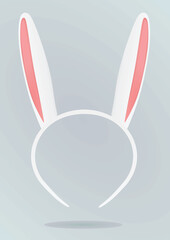 Rabbit ears head band. vector illustration