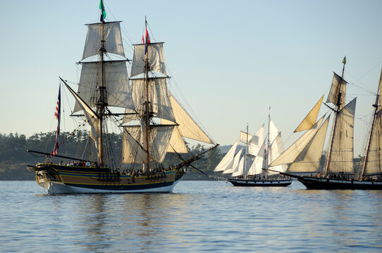 The brig Lady Washington is a full-scale reproduction of the first U.S. vessel to make landfall on the west coast of North America. 