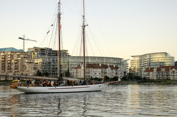 Adventuress, a 133 foot gaff-rigged schooner, was built in 1913.