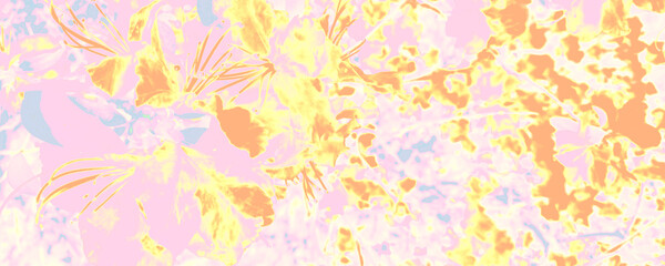 Orange Floral Background. Blue Flower Image. Bright Female Pattern. Pastel Popular Presentation. White Summer Decoration. Pink Multicolor Illustration. White Abstract Template. - 415882073