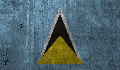 Saint Lucia grunge flag. Vector illustration.