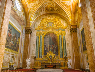 Basilica of Saint Mary Angels and Martyrs, Rome, Italy. Church designed by Michelangelo.