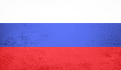 Russia grunge flag. Vector grunge illustration