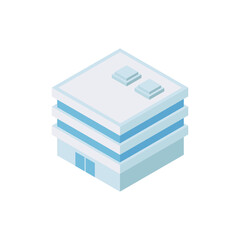 Square Building Industrial Composition