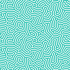 Chaotic seamless pattern. Maze abstract organic texture. Vector illustration.