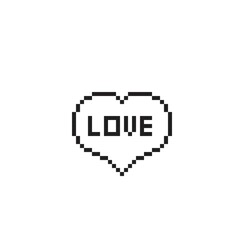 Love quotes pixel art. Bubble words and talk with hearts. Quote marks collection. Quote marks illustration. Quote marks icons. Quote marks symbols. Valentine's Day.