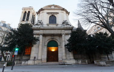 Fototapeta na wymiar Saint Nicolas du Chardonnet is a Roman Catholic Church in the center of Paris. Paris. France.