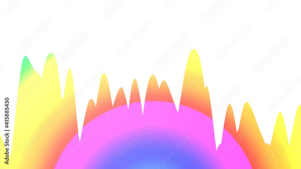 Aufkleber three-dimensional smooth multi-colored deforming figure. abstract animation. 3d render