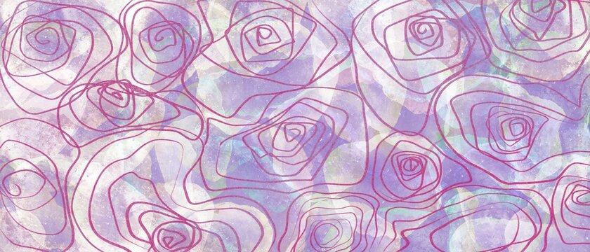 Sfondo rose disegno banner floreale 