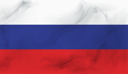 Russia grunge flag. Vector grunge illustration