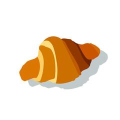 croissant isolated on white background
